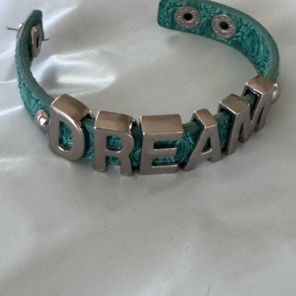 BCBGenerationap Silver and turquoise leather 'DREAM' Bracelet Band - Picture 2 of 5
